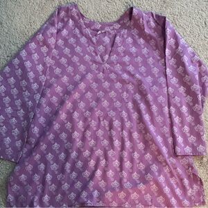 Women's Violet Patterned Top